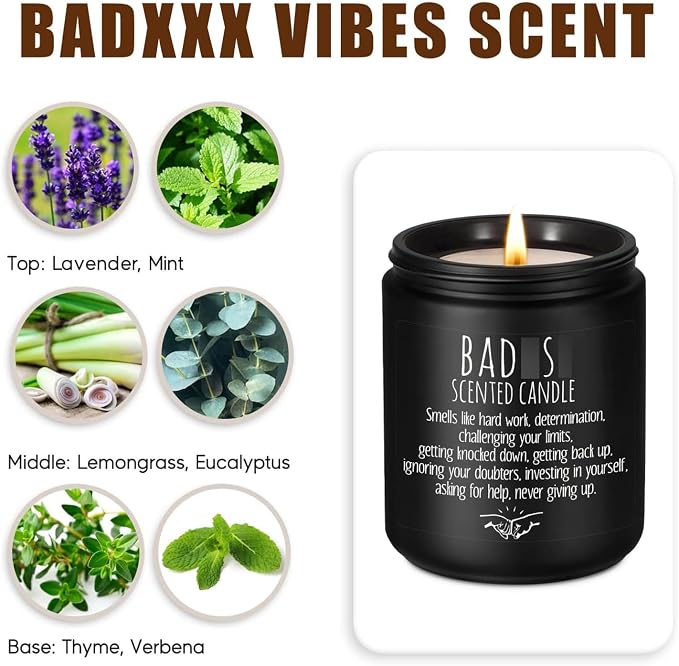LEADO Scented Candle, Congratulations Gifts, Inspirational Candles for Women, Men, Friend - New Job, Promotion, Sobriety Gifts - Funny Graduation, Proud of You, Sober, You Did It, Motivational Ideas