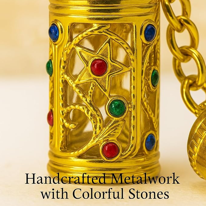 Anointing Oil Bottles 5ml- Refilable Anointing Oil Bottle Keychain - Travel Size Container with Applicator