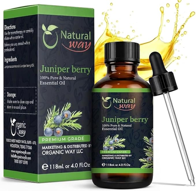 Juniper Berry Essential Oil | Pure Aromatherapy Oil for Diffusers, Hair Growth, Skin, Scalp Care, Massage | Refreshing Hair Oil for Women & Men | Natural Essential Oil for Diffuser