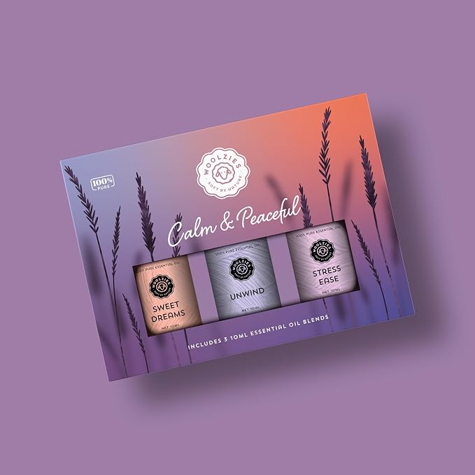Calm & Peaceful Essential Oil Set | Pure and Natural Essential Oils for Home, Office, Diffuser Perfect for Home and Bedtime Routines | Unwind, Sweet Dreams, and Stress Ease