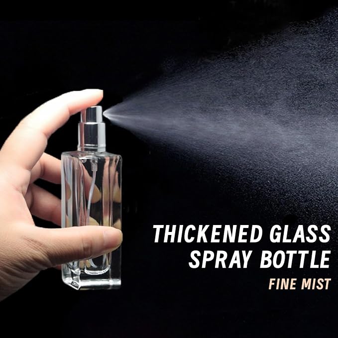 Perfume Bottle Atomizer 30ML Refillable Fine Mist Spray Bottles, Empty Glass Essential Oil Container for Travel, Handbag or Date, With Storage Bag & Funnels(Classic)