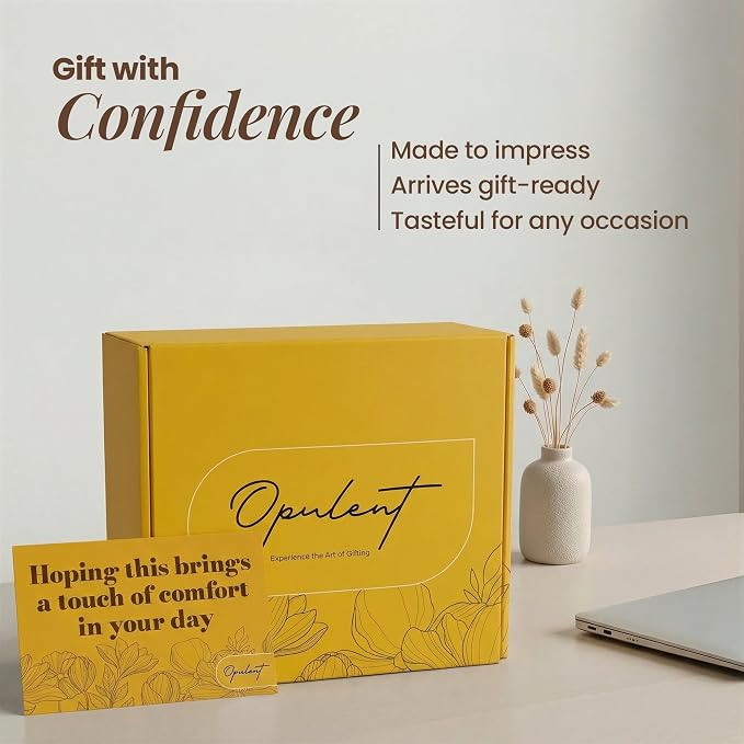 Opulent Luxury Self Care Gift Package for Women, 40oz Tumbler, Cozy Blanket | Gift-Ready Spa Set for Get Well, Thinking of You & Corporate Gifts for Employees & Clients - Candle, Bath Salts & Sleep Mask