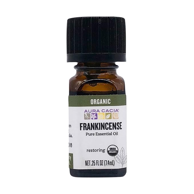 Aura Cacia, Essential Oil Frankincense Organic, 0.25 Fl Oz