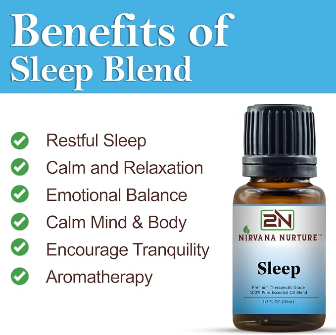 Sleep Blend,100% Pure and Premium, Undiluted, Sleep, Aromatherapy, Calm, Relax