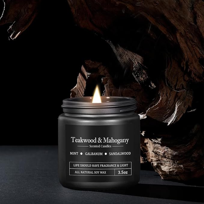 10 Pack Scented Candles for Men, Masculine Candle Gift Set with Woody & Fresh Scents, Soy Wax Aromatherapy Candles for Home, Gifts for Him, Boyfriend, Father's Day