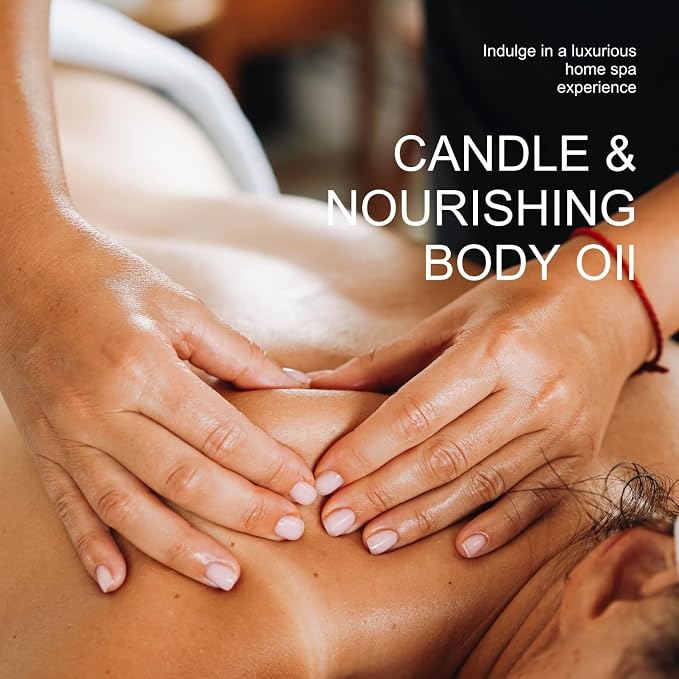 Massage Candle - Body Oil & Lotion Candle - 1.77OZ (3 Count, Cedar Sandalwood + Lavender + Sweet Peach)