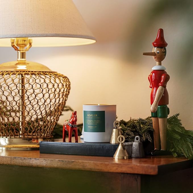 Moodcast Reveler Scented Winter Candle – Aesthetic Holiday Candle for Home, Fresh Pine, Cedarwood & Fir Balsam, Clean Coco Wax Blend, Vegan, Paraben-Free, 45-Hour Burn, Christmas Decor – 8oz