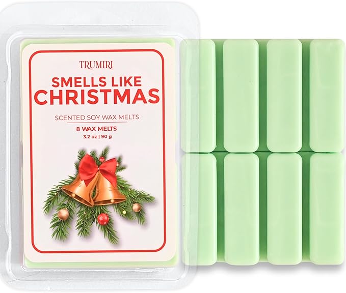 TRUMIRI Smells Like Christmas Scented Wax Melts - Made with Non Toxic Soy Wax and Essential Oils - Long Lasting Strong Scent Pet Safe Candle Wax Cubes Tarts for Warmers - Fall Christmas