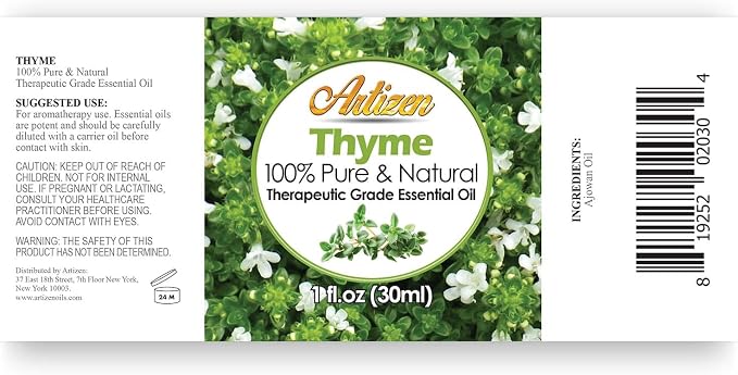 Artizen 30ml Oils - Thyme Essential Oil - 1 Fluid Ounce