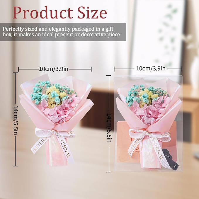 Small Bouquet Car Air Freshener Vent Clips Mini Fresh Flower Bouquet Air Conditioning Outlet Perfume Clip Decoration Essential Oil Diffuser Vent Clip Auto Interior Accessories for Car Decor