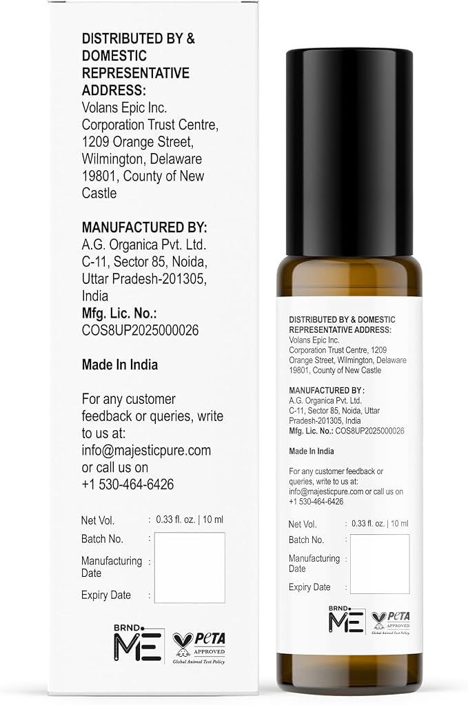 Majestic Pure Helichrysum Essential Oil, 10ml Roll-On | Helichrysum Italicum, Grapeseed Oil, Skin Care, Stress Relief