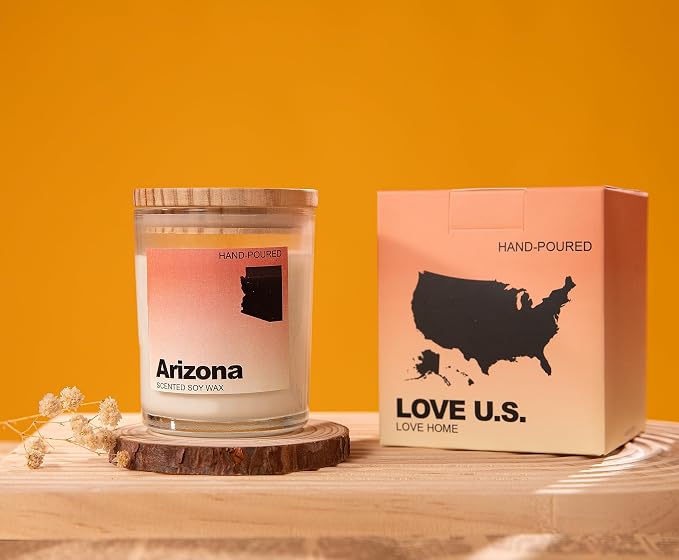 Arizona Gifts, Arizona Souvenirs & Gifts, Home Sick Jasmine Scented Candle, Natural Soy Wax & Natural Essential Oils