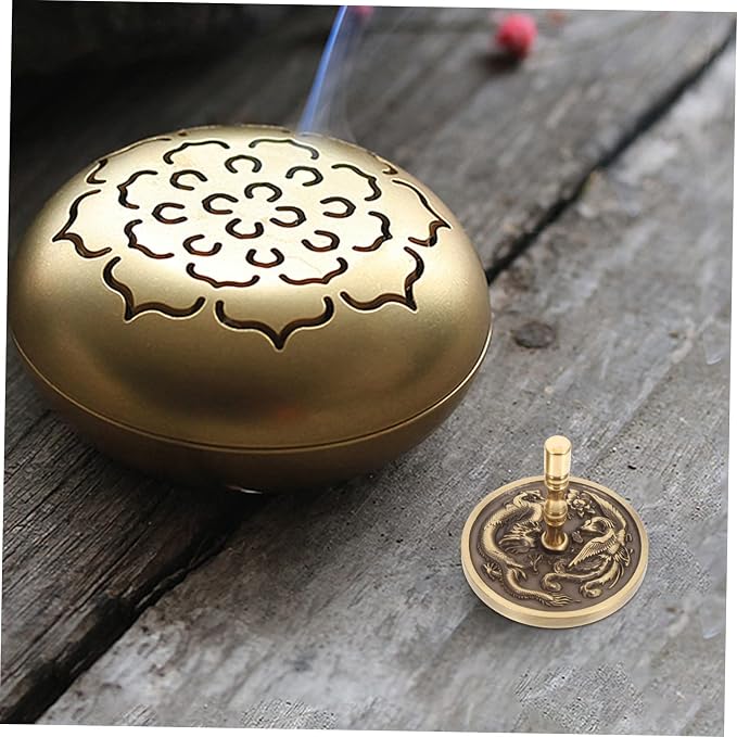 OUNONA 2Pcs Brass Incense Mold Kit for DIY Incense Making Decorative Aromatherapy Tool for Home Office Yoga Meditation Room Lightweight and Portable Design