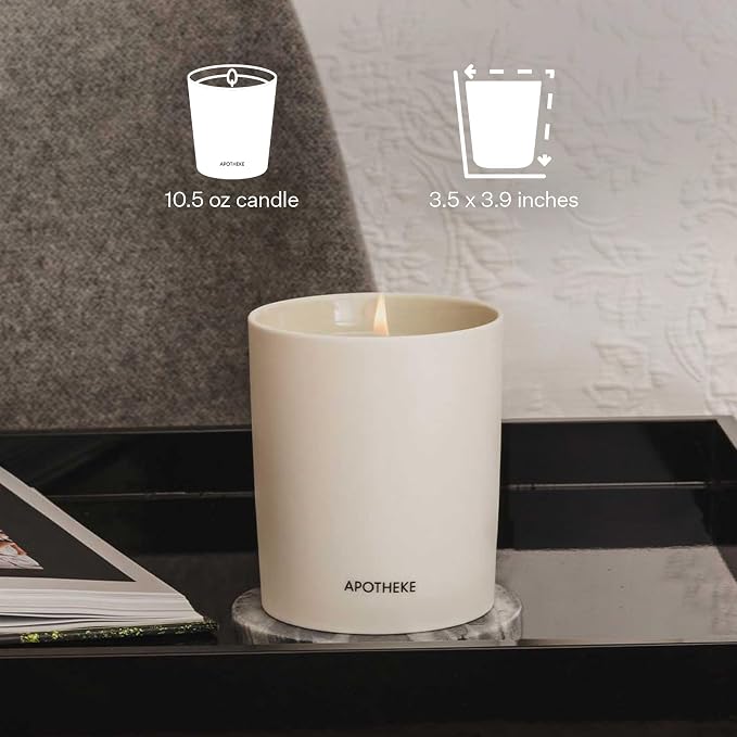 Apotheke Signature Scented Candles for Home, Fig and Olive Leaf