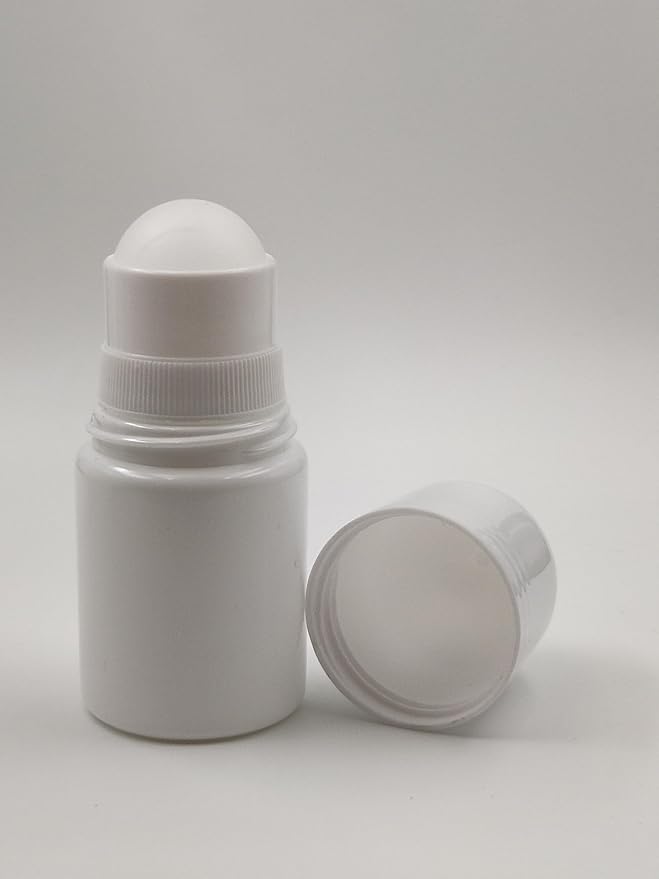 4Packs 30mL/50mL Empty Roll-on Bottle Plastic with Removable Cap for Easy Refills for Homemade Deodorants Essential Oil Blends (30mL)