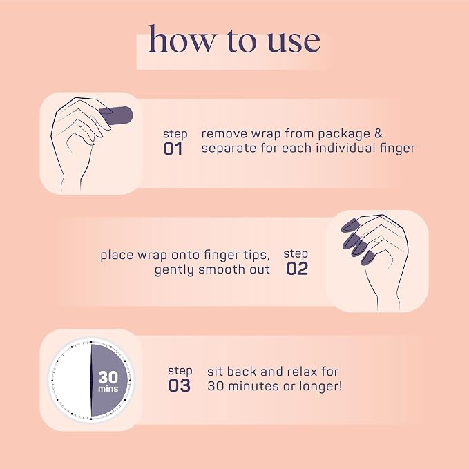 SpaLife Japanese Camellia Oil & Vitamin E Nail Cuticle Wrap 6-Pack (60 Count) - Moisturizing Masks, Dermatologist Recommended, Hydrating Cuticle Repair Mask for Brittle Nails, Spa Treatment