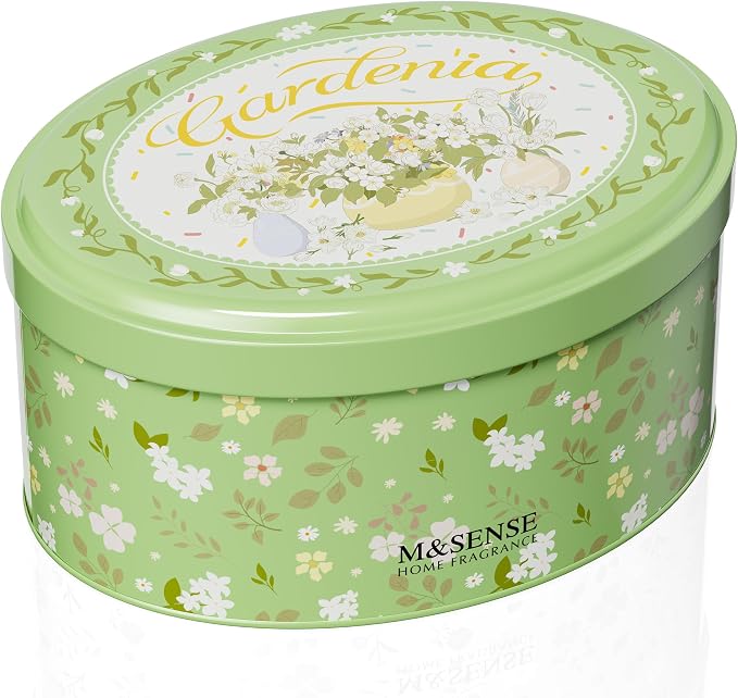 M&SENSE 2 Wicks Gardenia Scented Candle 12oz | Soy Wax, Natural, Floral Scent, Spring