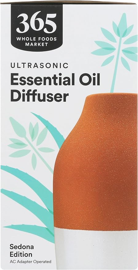 365 by Whole Foods Market, Ultrasonic Essential Oil Diffuser, Sedona, Covers up to 215 Sq Ft