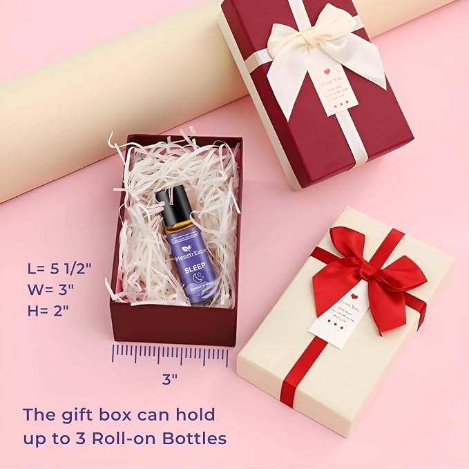 Therapeutic Grade Essential Oils Roll-On Set with Gift Box (Refresh, Breathe, Sleep), Natural Energy Boost, Head Comfort, Deep Relaxation, Sleep Support, Clear Breathing, Self-Care Gift, 3x10ml