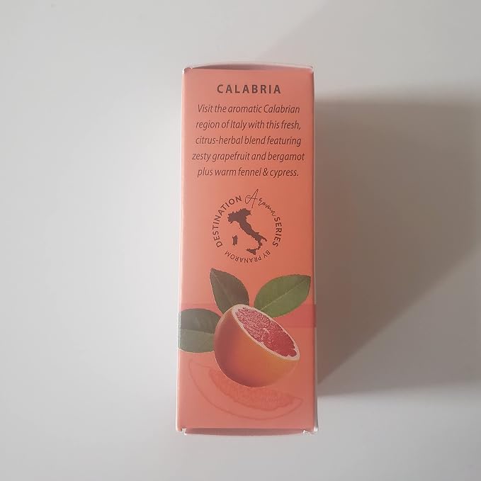 Pranarom - Calabria Diffusion Blend (5ml) - 100% Pure Essential Oil Blend for Diffusing with Grapefruit, Fennel & Bergamot Scent | USDA and ECOCERT Certified Organic