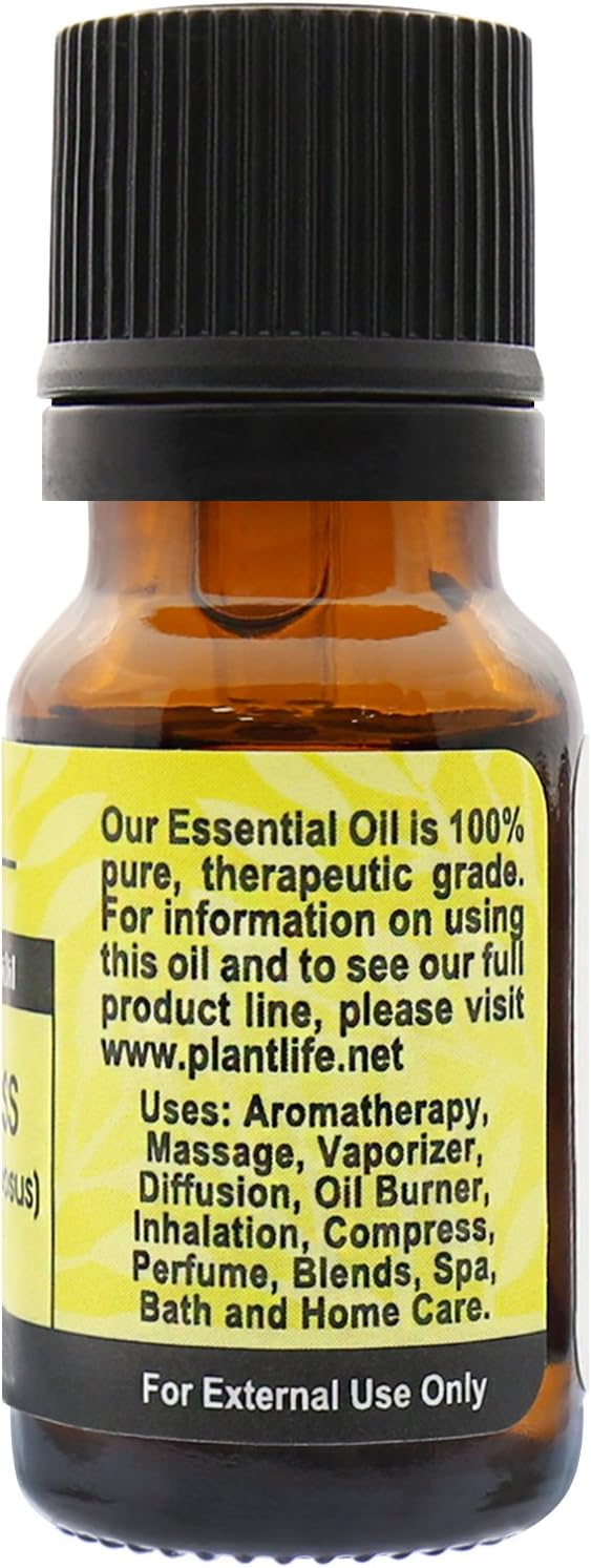 Plantlife Lemongrass Aromatherapy Essential Oil - Straight from The Plant 100% Pure Therapeutic Grade - No Additives or Filters - 10 ml