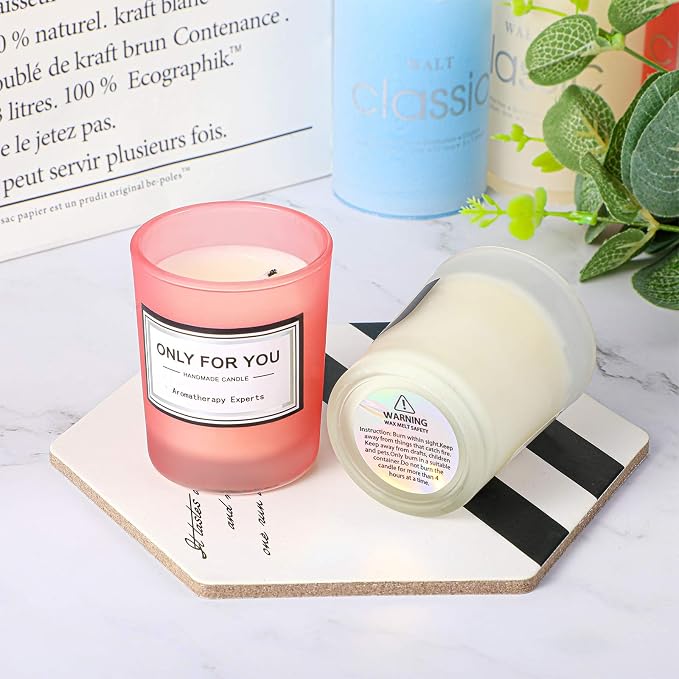 Holographic 360 Pcs Candle Warning Labels Candle Jar Container Stickers Wax Melting Safety Stickers for Jars Tins Containers Making Supplies