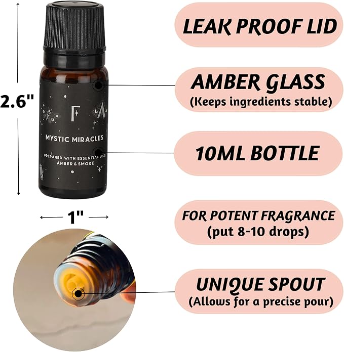 Folkulture Essential Oils for Diffuser Oil | Set of 6 Fragrance Oils for Diffusers | Palo Santo & Lavender Essential Oil | Diffuser Oils Scents for Fathers Day Gift |Essential Oils for Diffusers