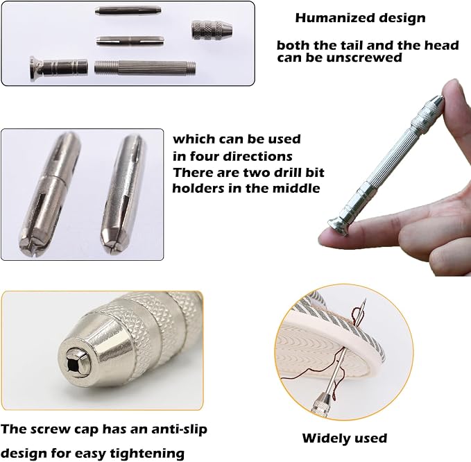 TYMKLMZG 16 PCS Silicone Mould Hand Drill Adjustable Long Needle Punch Wicking Needle Tools Candle Mold Punch Tool with Hook & Eye Candlewick Inserting Tool Tweezers Threader for Candle Making