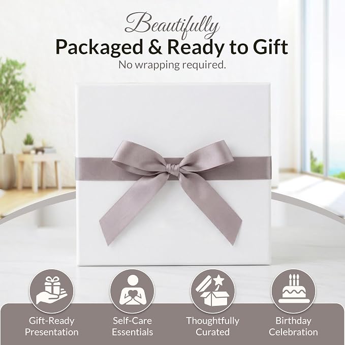 Luxury Spa Gifts for Women, Pamper Self Care Gift Set with Shower Steamers, Body Scrub, Candle & Gua Sha, Birthday, Bridal Shower & Thank You Gifts