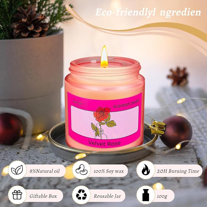 12 Pack Candles for Home Scented, Colored Frosted Jar Aromatherapy Candle Gifts for Women, Natural Soy Wax Candle Set, Scented Candles Set for Birthday Valentine Mother's Christmas Day Present