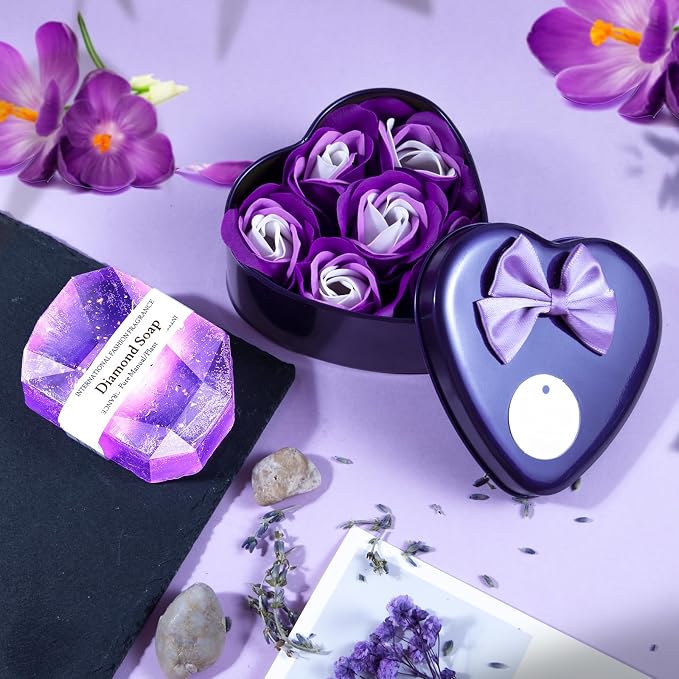 YFONG Birthday and Get Well Gifts for Women - Relaxing Care Package With 20 oz Tumbler, Thinking of You Purple Relaxing Gift Set, Unique Self Care Gift Basket for Mom, Wife, Friends - Lavender