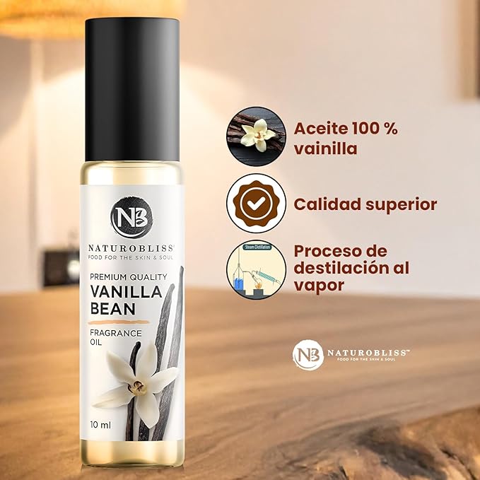 NaturoBliss Vanilla Perfume, Fragrance Oil Roll On 10 ml