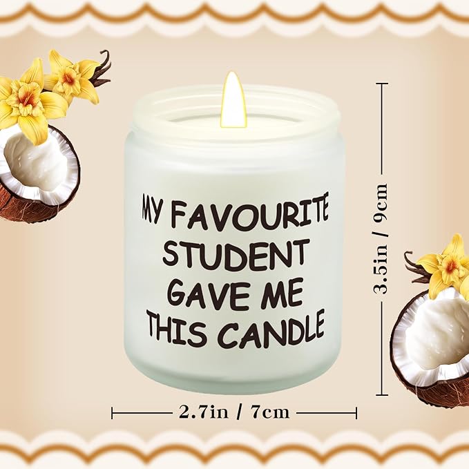 Lihome Teacher Appreciation Gifts - Funny Teacher's Day, Birthday, Thanksgiving, Christmas Gifts, Vanilla Coconut Candles