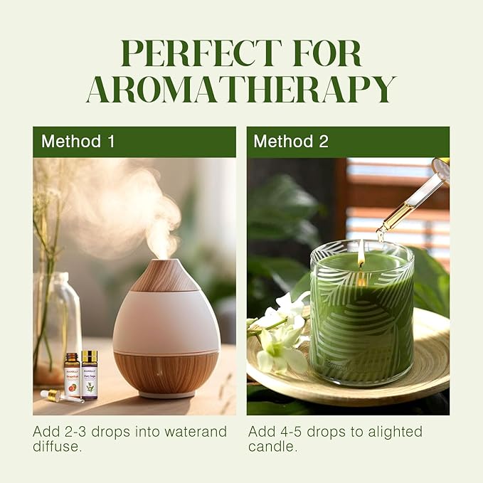 Essential Oils Set - 24 Pcs Essential Oil Kit for Diffuser, Aromatherapy, Massage, Skin Care, Soap & Candle Making - Premium Aromatherapy Diffuser Oils Set