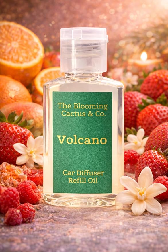Car Diffuser Oil Refill 1 oz – Essential Oil Car Air Freshener Refill for Hanging Car Diffuser, Long Lasting Fragrance Oil, Phthalate Free, Multiple Scents. | Volcano
