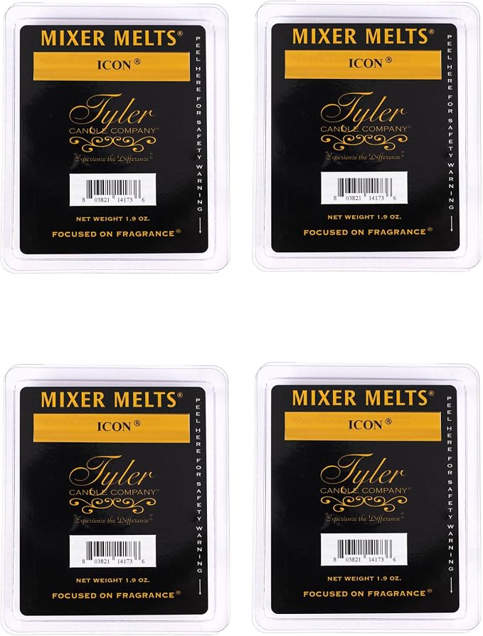 Tyler Candle Company ICON 1.9 Ounce Scented Mixer Wax Melt Cubes for Tart Burner, Pack of 4