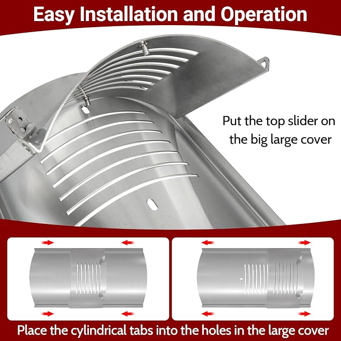Flame Broiler Kit for Pit Boss PB820/PB850 Series Pellet Grills Flame Broiler Slide Cover and Bottom Kit with Adjusting Handle Pellet Smoker Grill Replacement Parts for Pit Boss 820D3, 850PS2