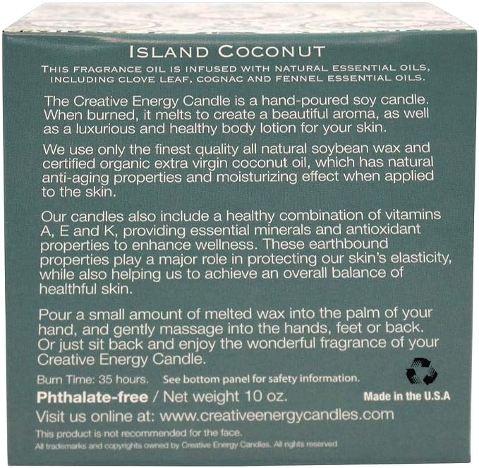 Creative Energy Candle - 2-in-1 Soy Lotion Candle (Warm Tobacco & Coriander)