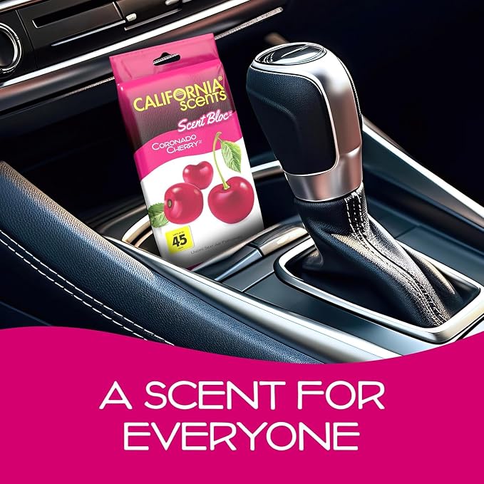 California Scents Power Bloc Car Air Freshener,Coronado Cherry Scent,(Pack of 12)