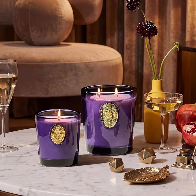 M&SENSE Natural Soy Candle | Lavender Citrus & Purple | 9.2 oz, 50H Burn Time | Luxury Scented Candle for Relaxation, Gifting, Home Décor | Ideal for Bedroom, Office, Party Ambiance
