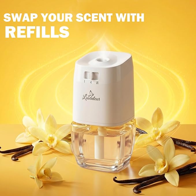 Plug In Air Freshener Refills for Home, Vanilla Scent, 6 Count, 3.96 Fl.Oz, Wall Plug In Refills,Summer Scented Refill for Home, Bathroom, Bedroom, Compatible with Air Wick & Glade