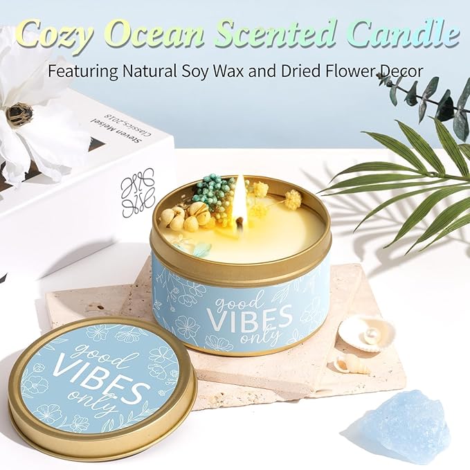 Spa Gifts for Women Bath Gift Set, Ocean Relaxing Spa Gift Baskets Home Bath Set Self Care Kit Care Package Thank You Mothers Day Birthday Easter Gifts for Women Her Mom Friends Sister Teen Girls Wife