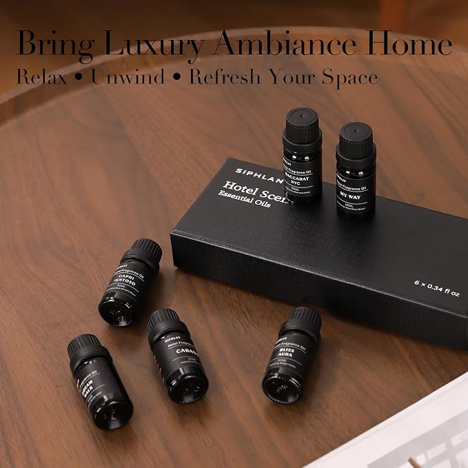 Hotel Collection Diffuser Oil Set – Aromatherapy Essential Oils for Diffusers– Luxury Hotel-Inspired Scent for Home & Office