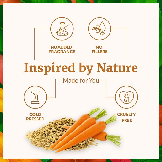 SVA Carrot Seed Oil - 16 Fl Oz – 100% Natural Cold Pressed Carrot Oil - for Face, Skin Care, Hair Care, Scalp Massage & Body Massage – Carrier Oil