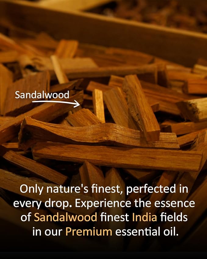 Sandalwood Essential Oil, 100% Pure Natural Sandalwood Oil for Diffuser, Aromatherapy, Skincare, Oil, Massage & DIY Perfume Making, Large 4 fl oz | Woody, Creamy, Long-Lasting Scent