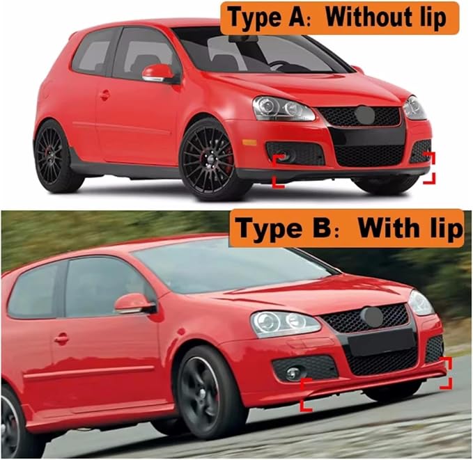 For VW Golf 5 MK5 GTI Jetta GLI 2003-2009 Diffuser Splitter Body Kit Lower Bumper Protector Front Lip Spoiler(Type A)