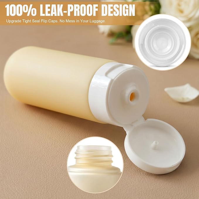 DEWSENSI 20 Pack Travel Bottles Set for Toiletries TSA Approved, Leak Proof Travel Size Containers Kit Portable Refillable Travel Accessories for Shampoo Conditioner Lotion Liquids