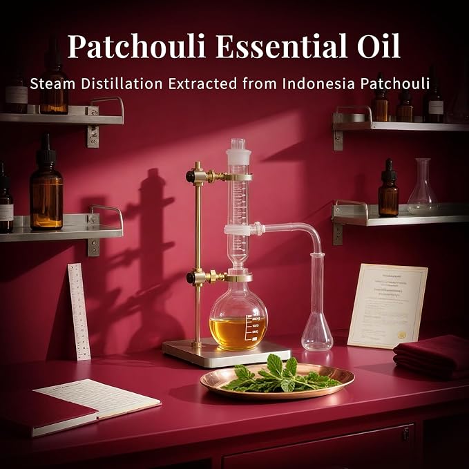SU JUABA Patchouli Essential Oil 4 Fl Oz, Aromatherapy Oil for Diffuser, Skin Care, Perfume & Soap Making - 118ML