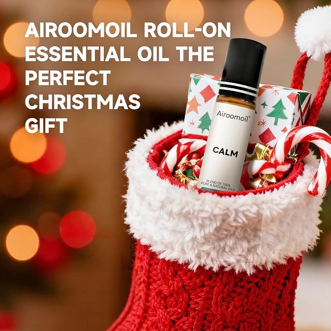 Calm Essential Oil Roll-On – 0.33 Oz Portable Travel Size, 100% Natural, Gentle Floral-Citrus Aroma for Aromatherapy & Self Care – Pre-Diluted Rollerball, Skin-Friendly – Gift for Women