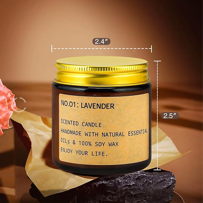 Candles for Home Scented, 150 Hours of Burning Time Aromatherapy Candle, 6 Pack Natural Soy Candle Set, Scented Candles Suitable for Giving Gift, Gifts for Women, Teacher Gifts﻿, Mothers Day Gifts